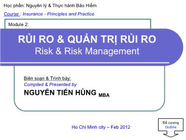 Bài giảng Thị trường bảo hiểm - Module 2 - Nguyễn Tiến Hùng