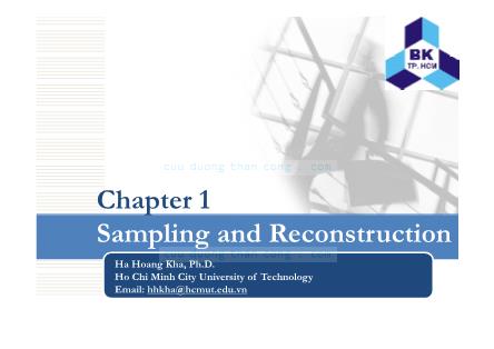 Bài giảng Xử lý tín hiệu số - Chương 1: Sampling and reconstruction - Hà Hoàng Kha