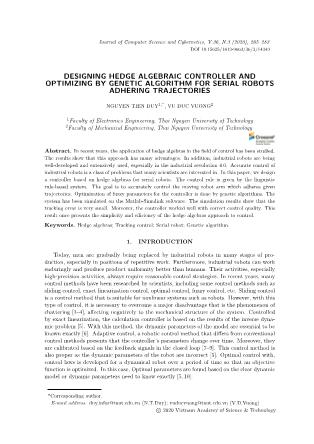 Designing hedge algebraic controller and optimizing by genetic algorithm for serial robots adhering trajectories