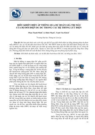 Điều khiển điện áp thông qua dự đoán giá trị mẫu của bộ đổi điện dc-dc trong các hệ thống ưu điện