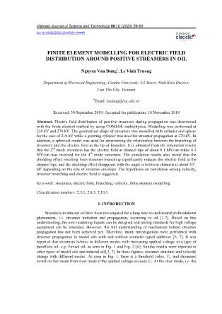 Finite element modelling for electric field distribution around positive streamers in oil