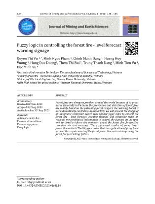 Fuzzy logic in controlling the forest fire - Level forecast warning signage