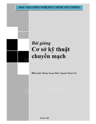 Giáo trình Cơ sở kỹ thuật chuyển mạch