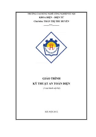 Giáo trình Kỹ thuật an toàn điện