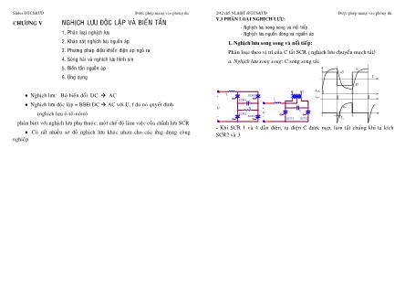 Giáo trình Mạch điện tử công suất và ứng dụng - Chương 5: Nghịch lưu độc lập và biến tần