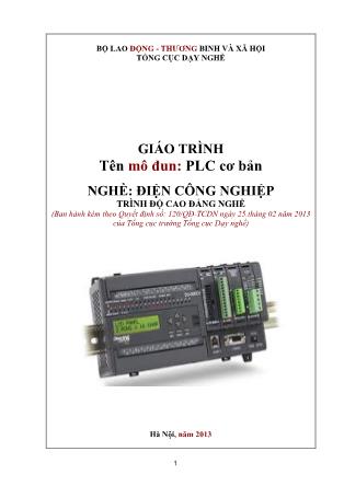 Giáo trình Mô đun 30: PLC cơ bản - Điện công nghiệp