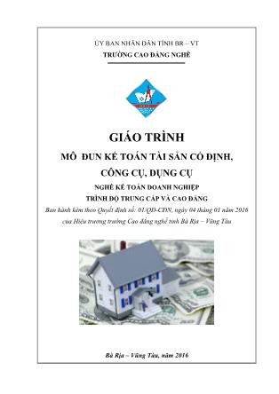 Giáo trình mô đun Kế toán tài sản cố định, công cụ, dụng cụ