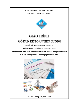 Giáo trình mô đun Kế toán tiền lương