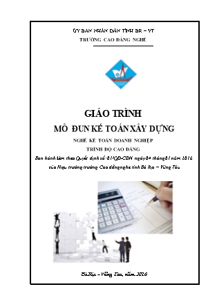 Giáo trình mô đun Kế toán xây dựng