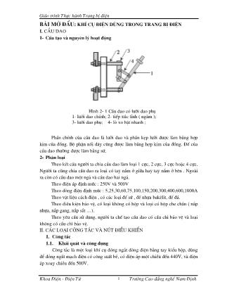 Giáo trình môn Thực hành trang bị điện