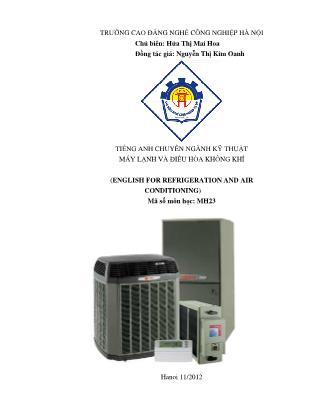 Giáo trình Tiếng Anh chuyên ngành kỹ thuật máy lạnh và điều hòa không khí