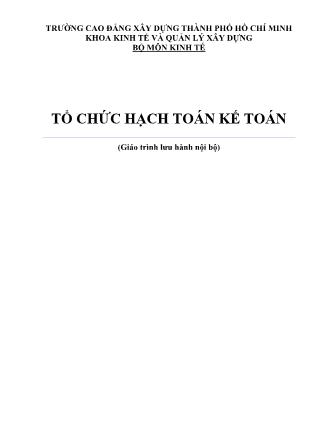 Giáo trình Tổ chức hạch toán kế toán