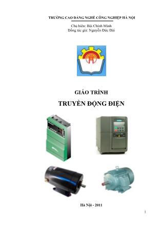 Giáo trình Truyền động điện