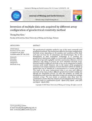 Inversion of multiple data sets acquired by different array configuration of geoelectrical resistivity method