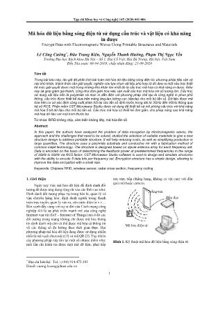 Mã hóa dữ liệu bằng sóng điện từ sử dụng cấu trúc và vật liệu có khả năng in được