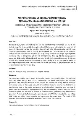 Mô phỏng sóng hài và biện pháp giảm trừ sóng hài trong các tòa nhà cao tầng thương mại hỗn hợp