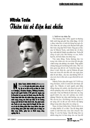 Nikola Tesla thiên tài về điện hai chiều
