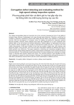Phương pháp phát hiện và đánh giá hư hại gấp nếp cho hệ thống kiểm tra chất lượng đường ray cao tốc