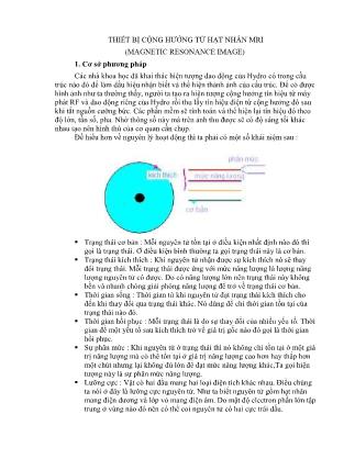 Tài liệu Thiết bị cộng hưởng từ hạt nhân MRI