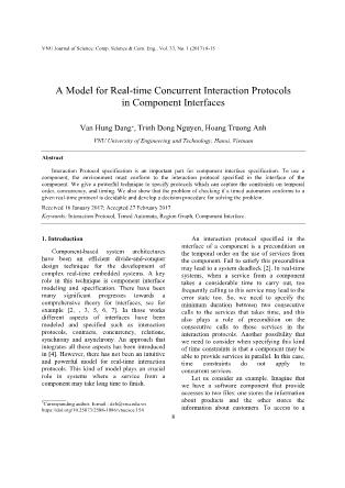 A model for real - time concurrent interaction protocols in component interfaces