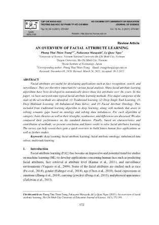 An overview of facial attribute learning