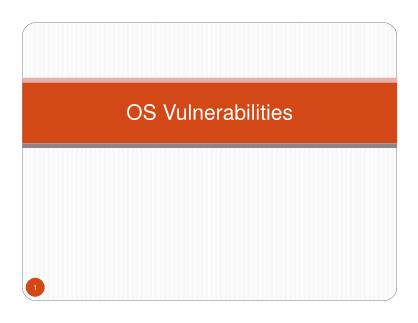 Bài giảng An toàn hệ điều hành - OS Vulnerabilities - Nguyễn Hồng Sơn