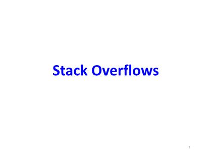 Bài giảng An toàn hệ điều hành - Stack Overflow - Nguyễn Hồng Sơn