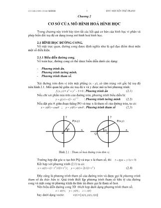 Bài giảng CAD/CAM - Chương 2: Cơ sở của mô hình hoá hình học - Nguyễn Thế Tranh