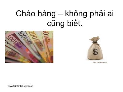 Bài giảng Chào hàng – không phải ai cũng biết