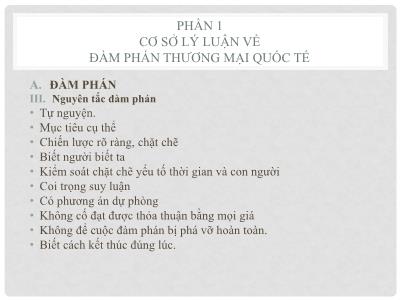 Bài giảng Đàm phán trong thương mai quốc tế