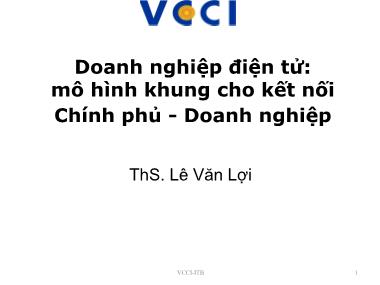 Bài giảng Doanh nghiệp điện tử: Mô hình khung cho kết nối Chính phủ - Doanh nghiệp