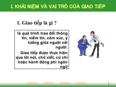 Bài giảng Giao tiếp trong kinh doanh - Chương 1: Khái quát chung