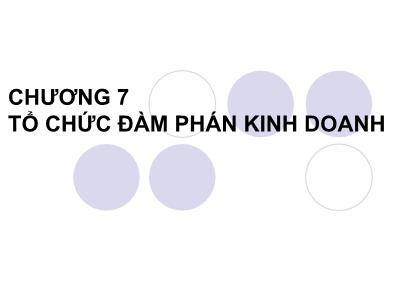 Bài giảng Giao tiếp trong kinh doanh - Chương 7+8