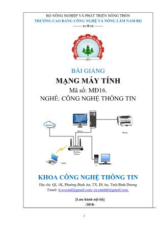 Bài giảng Mạng máy tính - Nghề: Công nghệ thông tin