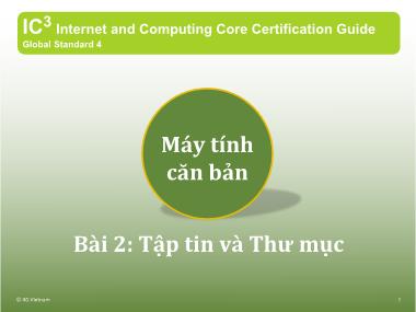 Bài giảng Máy tính căn bản - Bài 2: Tập tin và Thư mục