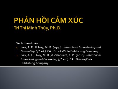 Bài giảng Phản hồi cảm xúc