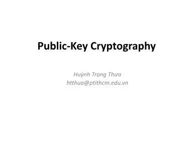 Bài giảng Public - Key cryptography