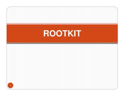 Bài giảng Rootkit