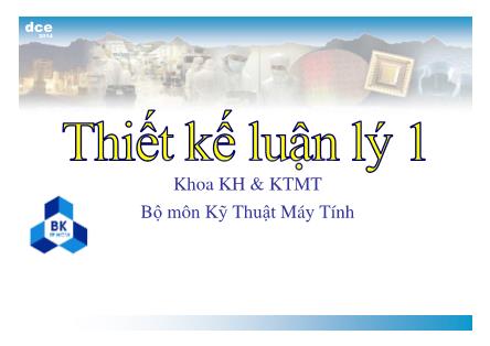 Bài giảng thiết kế luận lý 1 - Chương 6: Bộ đếm và thanh ghi