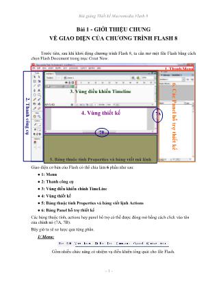 Bài giảng Thiết kế Macromedia Flash 8