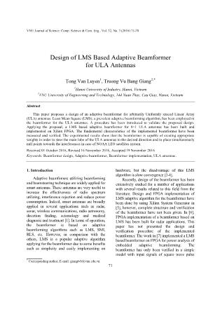 Design of LMS based adaptive beamformer for ULA antennas