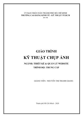 Giáo trình Kỹ thuật chụp ảnh