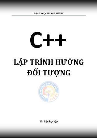 Giáo trình Lập trình hướng đối tượng C++ (Phần 1)