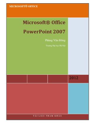 Giáo trình Microsoft Office PowerPoint 2007