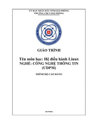 Giáo trình môn học Hệ điều hành Linux