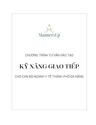 Giáo trình môn học Kỹ năng giao tiếp