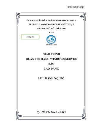 Giáo trình Quản trị mạng Windows Server