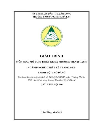 Giáo trình Thiết kế đa phương tiện (Flash) - Phần 1