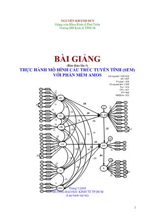 Giáo trình Thực hành mô hình cấu trúc tuyến tính (SEM) với phần mềm amos (Phần 1)