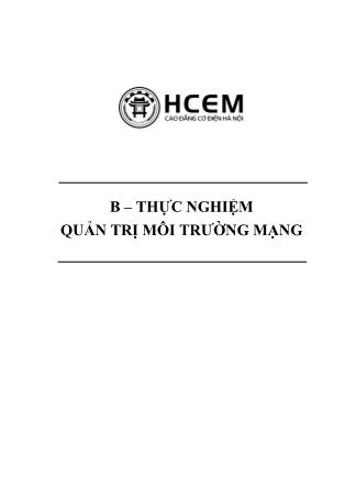 Giáo trình Thực nghiệm quản trị mạng (Phần 2)